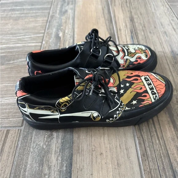 T.U.K. Hot Rod Creeper Sneakers with artwork by Jer Aker - Picture 4 of 9